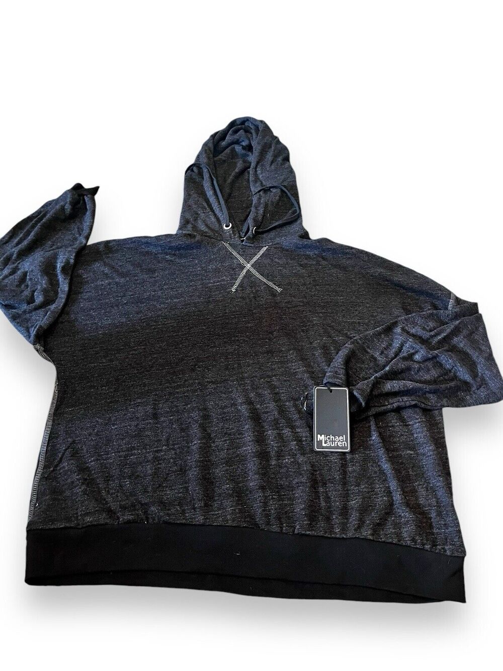 Michael Lauren Revolve Womens Hoodie Charcoal Gray Short Oversized Size Small